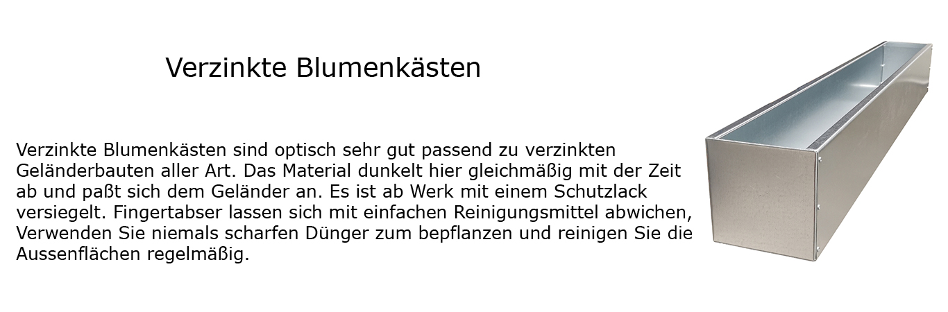 Verzinkte Blumenkästen