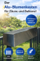 Preview: BLUMENKASTEN ALUMINIUM, QUERSCHNITT 20 x 20 cm, LÄNGEN 50 - 100 cm