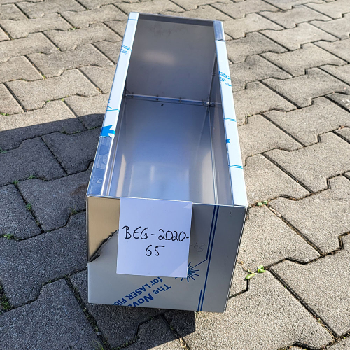 Preview: Blumenkasten Edelstahl 20x20x65 cm (hxbxl) 1 Stück