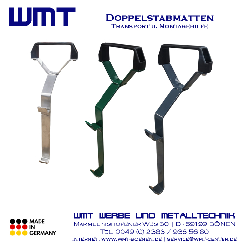 TRANSPORTHILFE - MONTAGEHILFE FÜR DOPPELSTABMATTEN