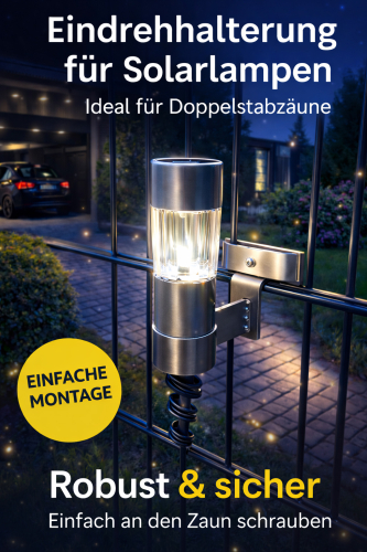 LED-SOLARLAMPEN EINDREHHALTERUNG, INKL. SOLARLAMPE