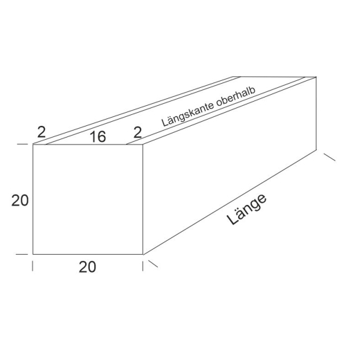 Preview: Blumenkasten Edelstahl 20x20x65 cm (hxbxl) 1 Stück