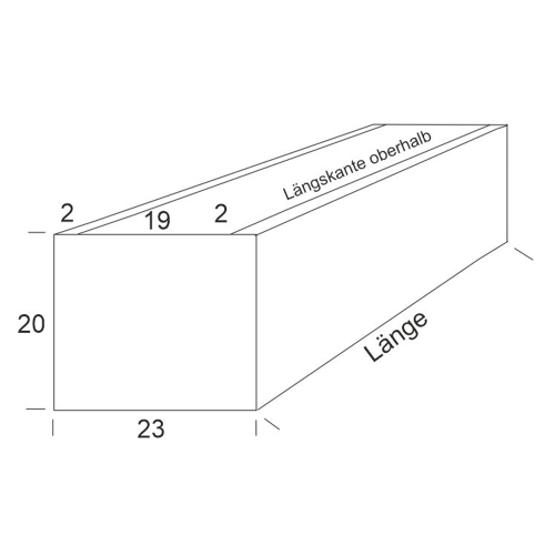 Preview: Blumenkasten Anthrazit (RAL 7016) 20x23x85 cm (hxbxl) 1 Stück