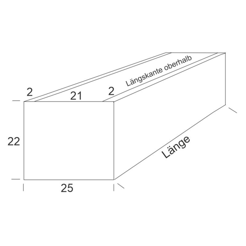 BLUMENKASTEN WUNSCHFARBE PULVERBESCHICHTET, QUERSCHNITT 22 x 25 CM, LÄNGEN 50 - 100 cm