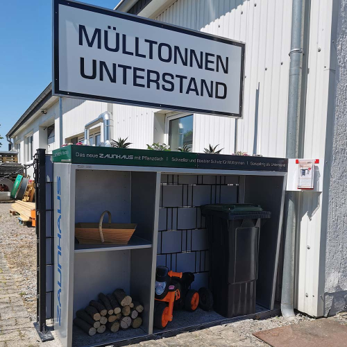 UNTERSTAND | MÜLLTONNENHAUS | UNIVERSAL FÜR WAND UND DOPPELSTABMATTEN | IDEAL ZUM UNTERSTELLEN