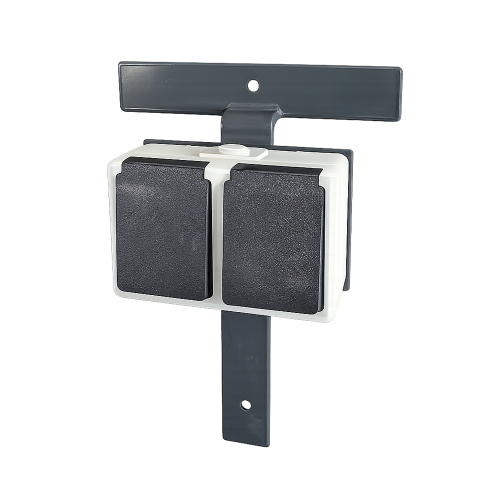 Preview: OUTDOOR STECKDOSEN EINDREHHALTERUNG FÜR DOPPELSTABZÄUNE