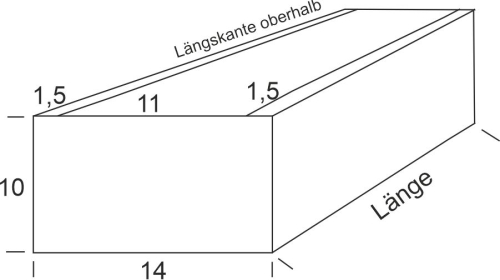 Preview: Blumenkasten DB 703 (Eisenglimmer), 10x14x100 cm (hxbxl) 2 Stück