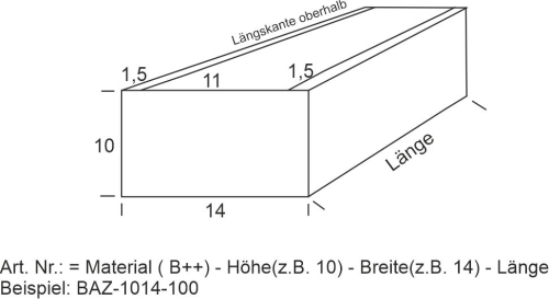 Preview: Blumenkasten AZ- verzinkt 10x14x80 cm (hxbxl) 1 Stück
