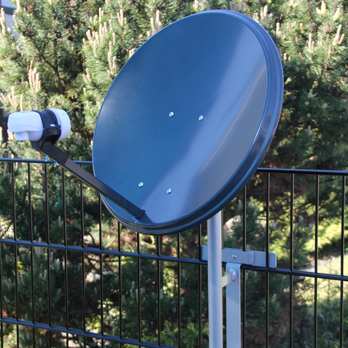 SATELLITENSCHÜSSEL EINDREHHALTERUNG