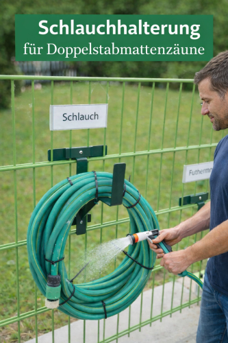 SCHLAUCHHALTER EINDREHHALTERUNG FÜR ALLE DOPPELSTABZÄUNE