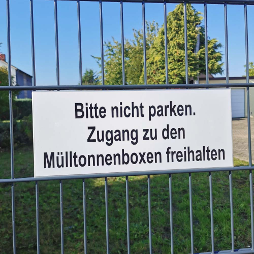 ZAUNSCHILDER | KONFIGURATION | FIRMENSCHILD | WERBESCHILD FÜR DOPPELSTABMATTEN UND STABGITTERZÄUNE