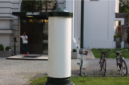 LITFAßSÄULE | INFOSÄULE | WERBESÄULE OUTDOOR - BAUHÖHE 2,20 m, Ø 80 cm
