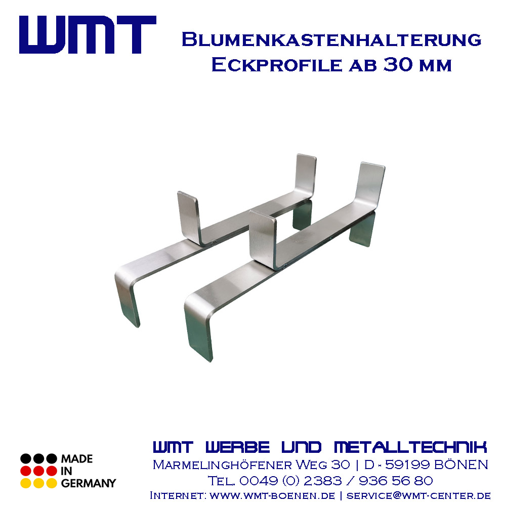 Siena Garden Blumenkastenhalter H-Form – 10 Stück, Weiß, Für Brüstungen