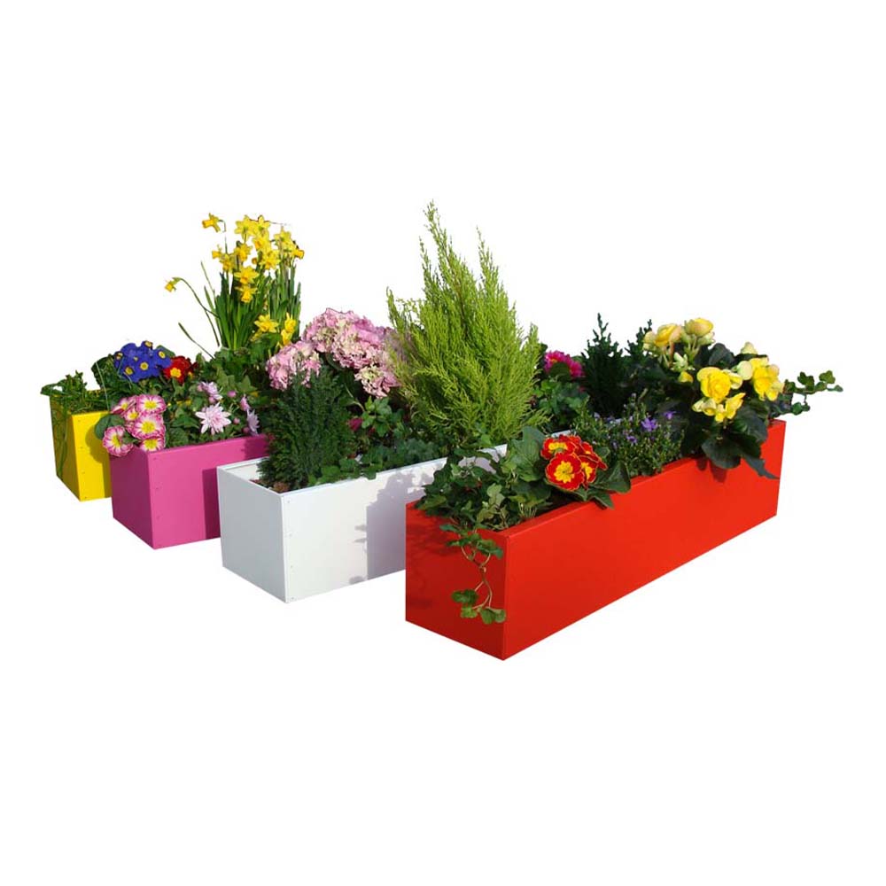 Pflanzksten & Halterungen vom Hersteller | WMT Bnen - Blumenkasten  pulverbeschichtet in Wunschfarben