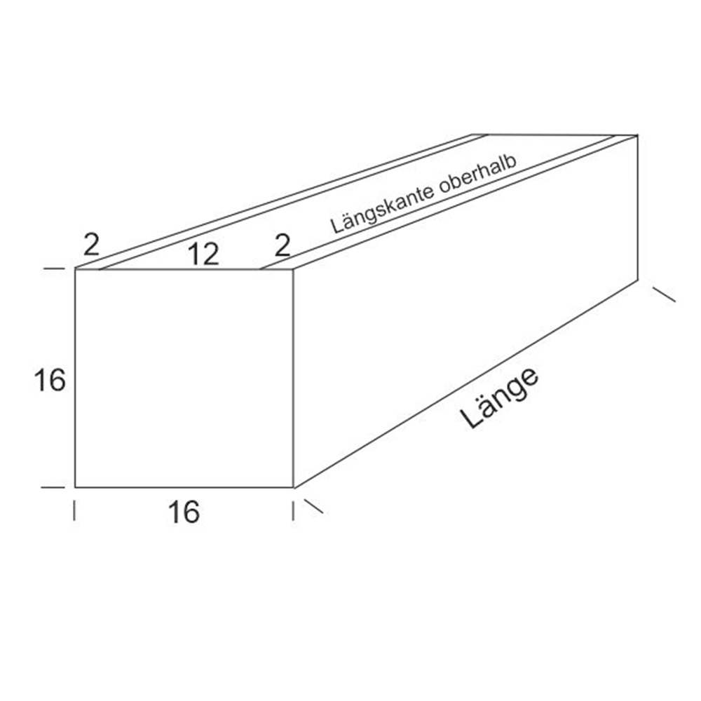 BLUMENKASTEN EDELSTAHL, QUERSCHNITT 16 x 16 cm, LÄNGEN 50 - 100 cm