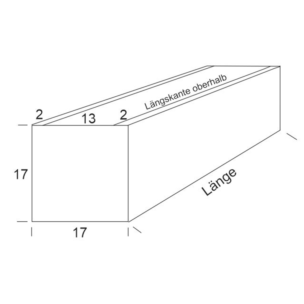 Blumenkasten Anthrazit (RAL 7016) 17x17x75 cm (hxbxl) 1 Stück