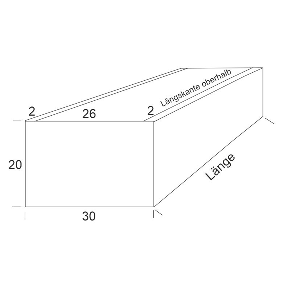 Blumenkasten AZ verzinkt 20x30x135 cm (hxbxl) 1 Stück