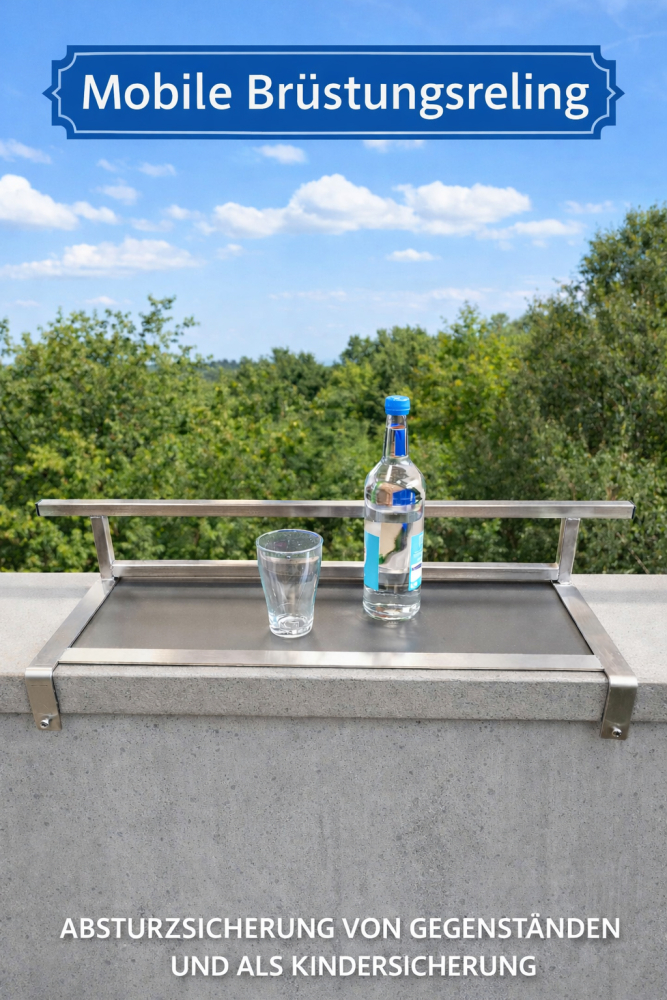 BRÜSTUNGSRELING, MAUERRELING, ABSTURZSICHERUNG, KINDERSICHERUNG