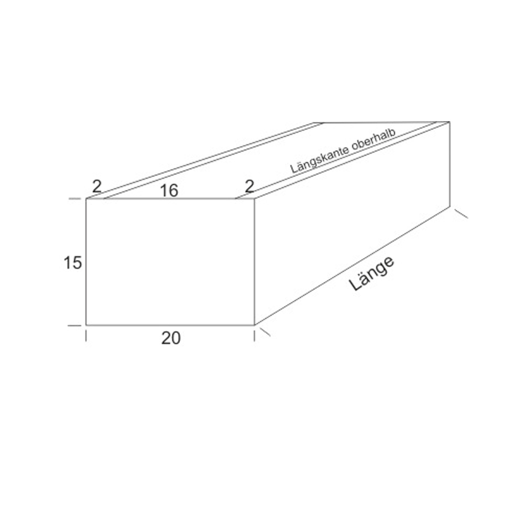 Blumenkasten Edelstahl 15x20x110 cm (hxbxl) 1 Stück