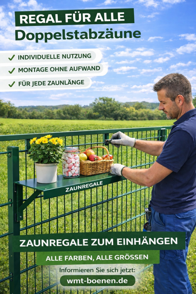 ZAUNREGALE ZUM EINHÄNGEN | KONFIGURATION | ALLE FARBEN