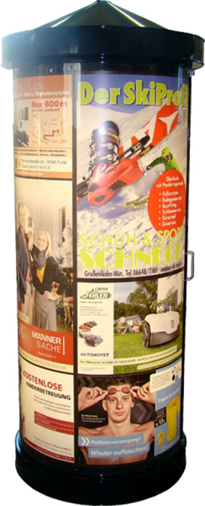 LICHTSÄULE | HÖHE 2,20 m | Ø 83 cm | HINTERLEUCHTET