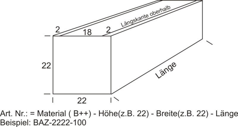 BLUMENKASTEN EDELSTAHL, QUERSCHNITT 22 x 22 cm, LÄNGEN 50 - 100 cm